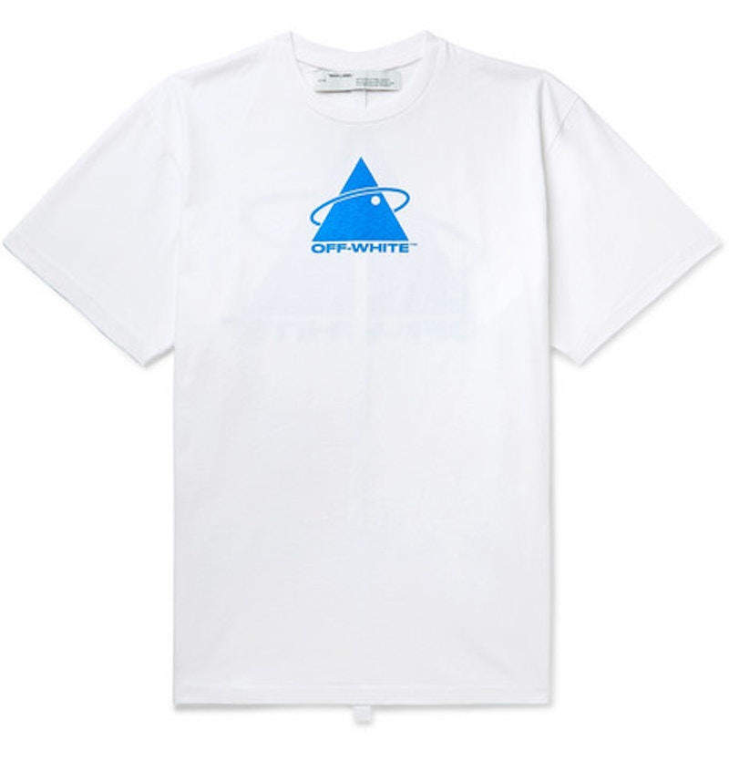 t shirt off white blue