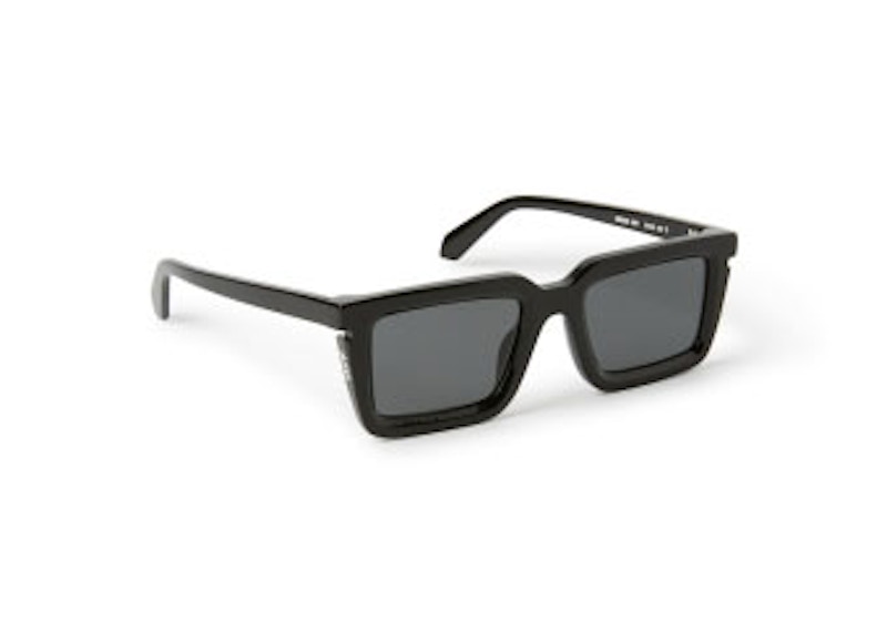Pre-owned Off-white Offwhite Tucson Square Sunglasses In Black/dark Grey (oeri113s24pla0011007/fr)