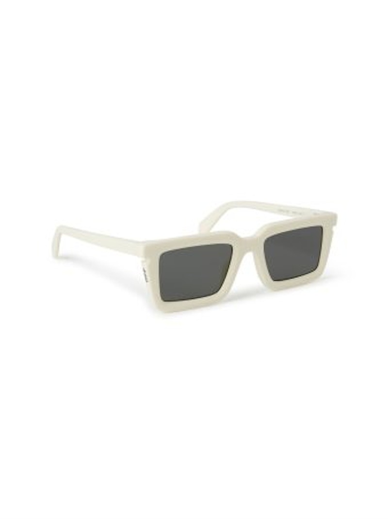 Pre-owned Off-white Off Tucson Sunglasses In White/dark Grey (oeri113s24pla0010107/fr)