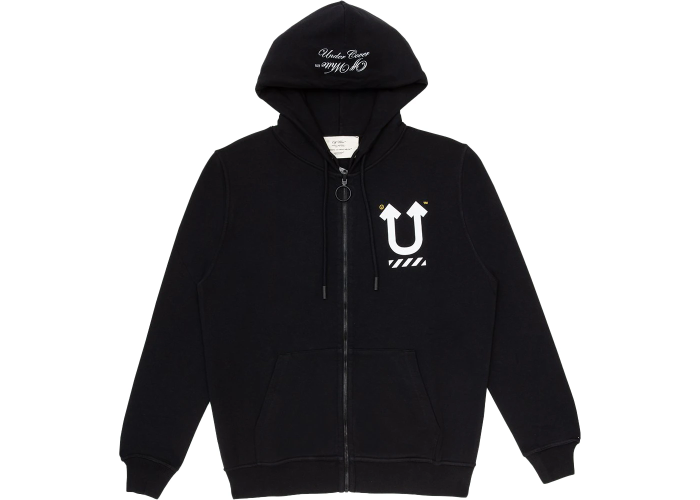 Off-White UNDERCOVER SKELETON RVRS HOODIE フーディー OFF-WHITE Undercover Skeleton RVRS Zipped Hoodie Black