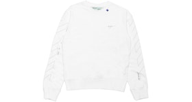 OFF-WHITE Unfinished Diag Sweatshirt White/Silver