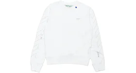 OFF-WHITE Unfinished Diag Sweatshirt White/Silver