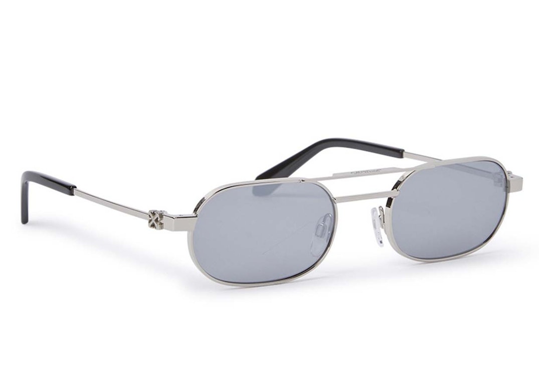 Pre-owned Off-white Vaiden Sunglasses Silver (oeri123s24met0017272)