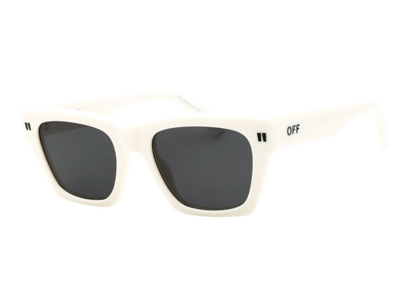 Pre-owned Off-white Offwhite Valdez Sunglasses In White Dark Grey (oeri13xs25pla0010107)