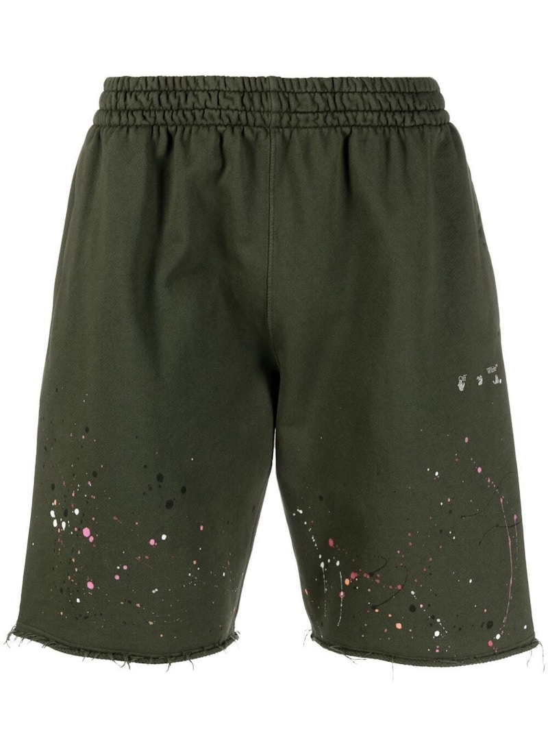 OffWhite Vintage Paint Splatter Sweat Shorts Vintage Paint Splatter