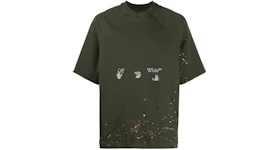 Off-White Vintage Paint T-shirt Green