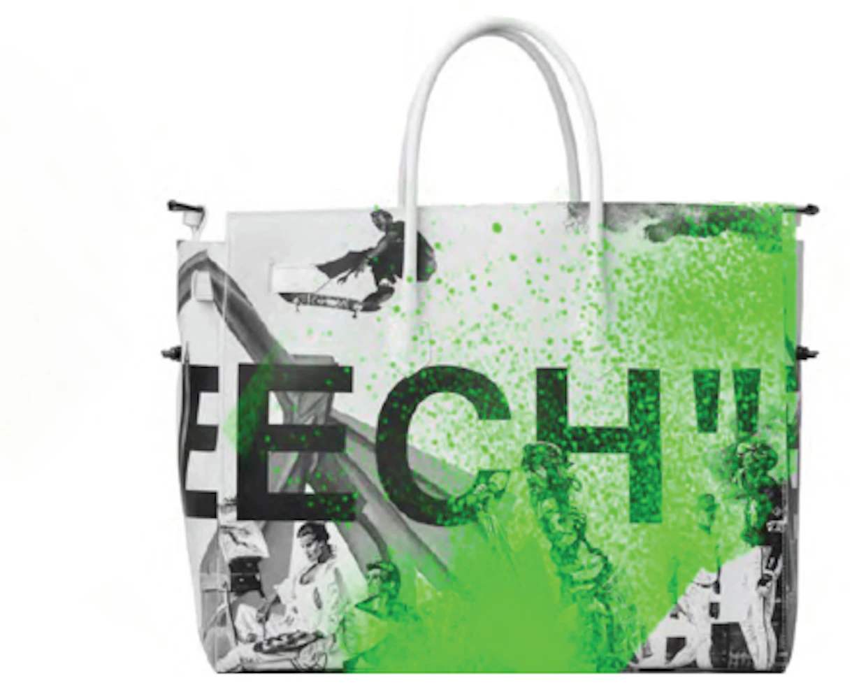 OFF-WHITE Virgil Abloh ICA Square Bag XL White/Green in Leather - US