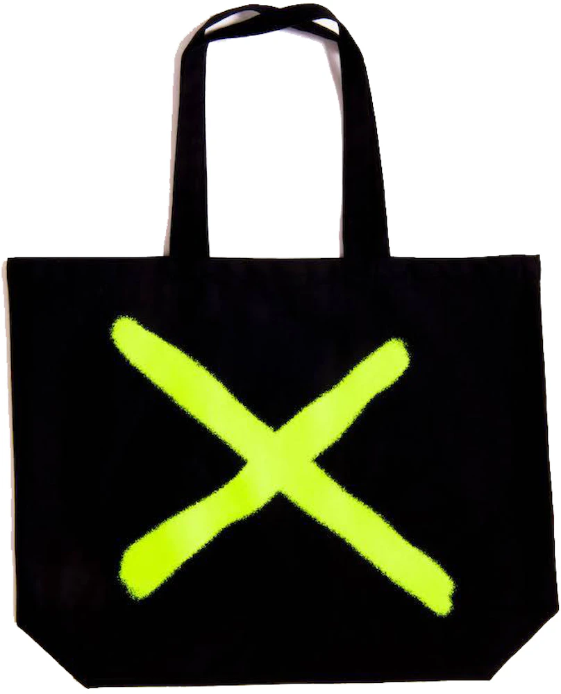 OFF-WHITE Virgil Abloh Black Monogram Embroidered Logo Tote Bag