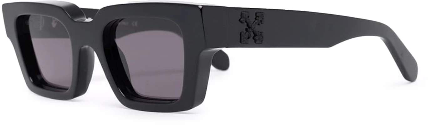 OFF-WHITE Virgil Rectangle Frame Sunglasses Black/Black/Grey