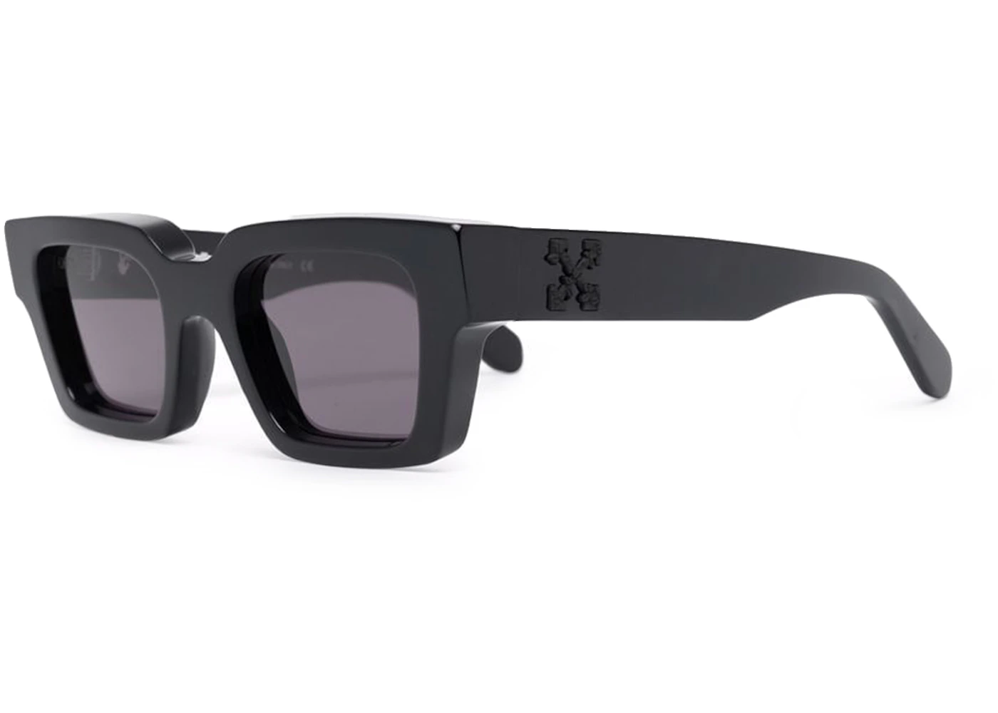OFF-WHITE Virgil Rectangle Frame Sunglasses Black/Black/Grey