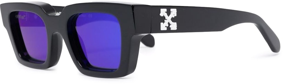 Off-White Virgil Sunglasses OERI008C99PLA0021045 Black Frame Blue Lens