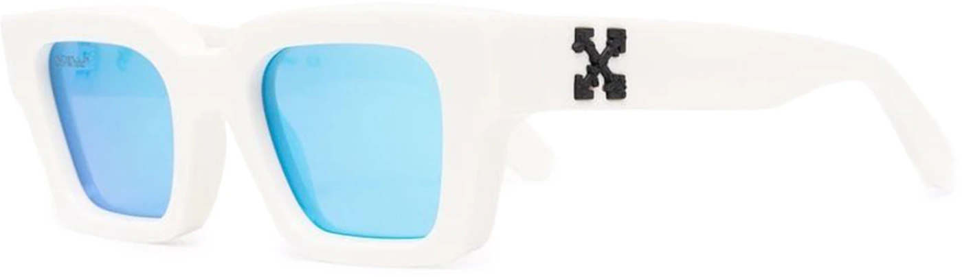 OFF-WHITE Virgil Square Frame Sunglasses Black/Blue (OMRI012R21PLA0011045)  Men's - US