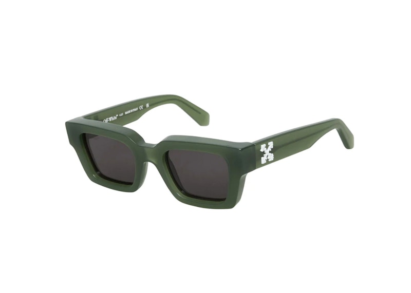 OFF-WHITE Virgil Rectangle Sunglasses Green/Grey