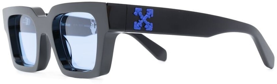 OFF-WHITE Virgil Square Frame Sunglasses Black White Grey (FW21