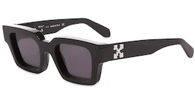 OFF-WHITE Virgil Square Frame Sunglasses Black White Grey (FW21) (OERI008Y21PLA0011007)