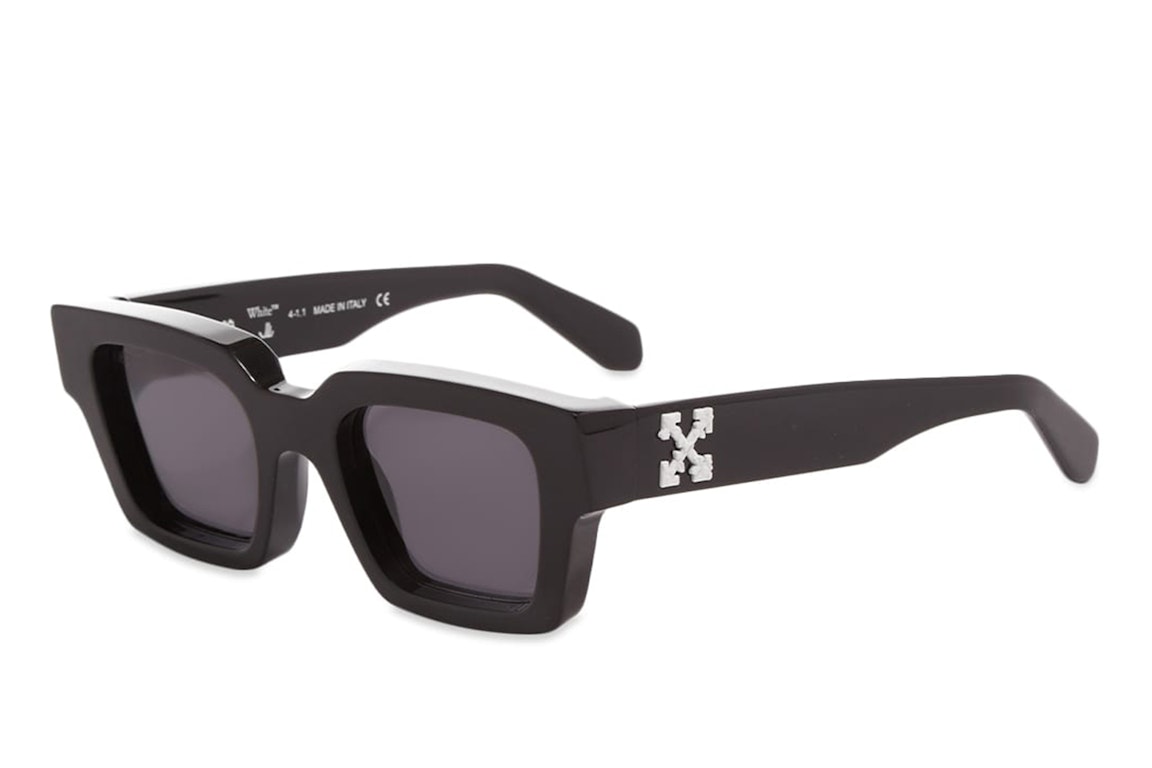 Pre-owned Off-white Virgil Square Frame Sunglasses Black White Grey (fw21) (oeri008y21pla0011007 / Oeri008c99p In Black White Grey (fw21) (oeri008y21pla0011007/oeri008c99pla0011007 )