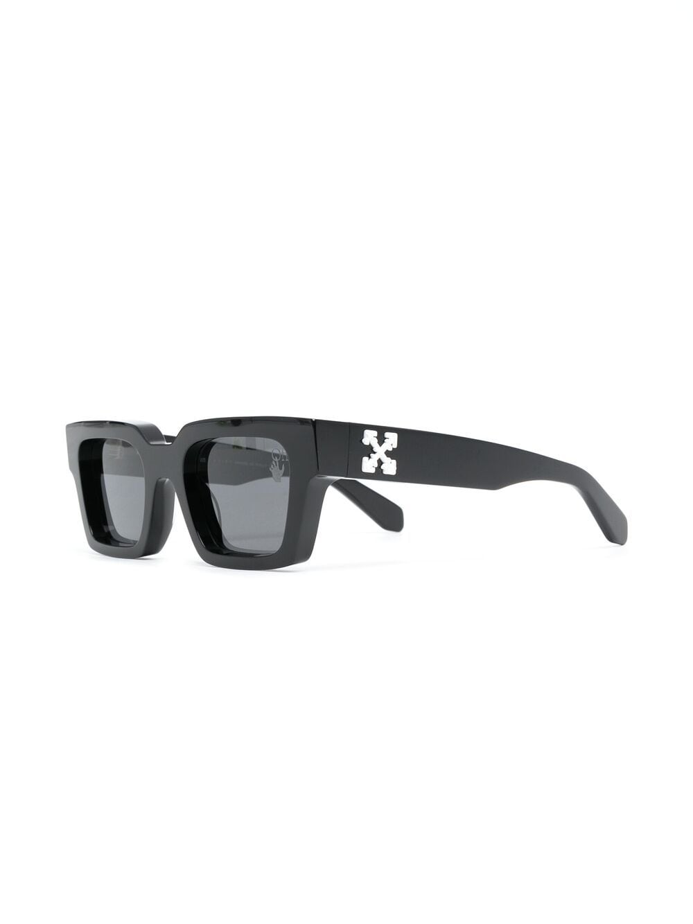 OFF-WHITE Virgil Square Frame Sunglasses Black/White/Grey Men's - US
