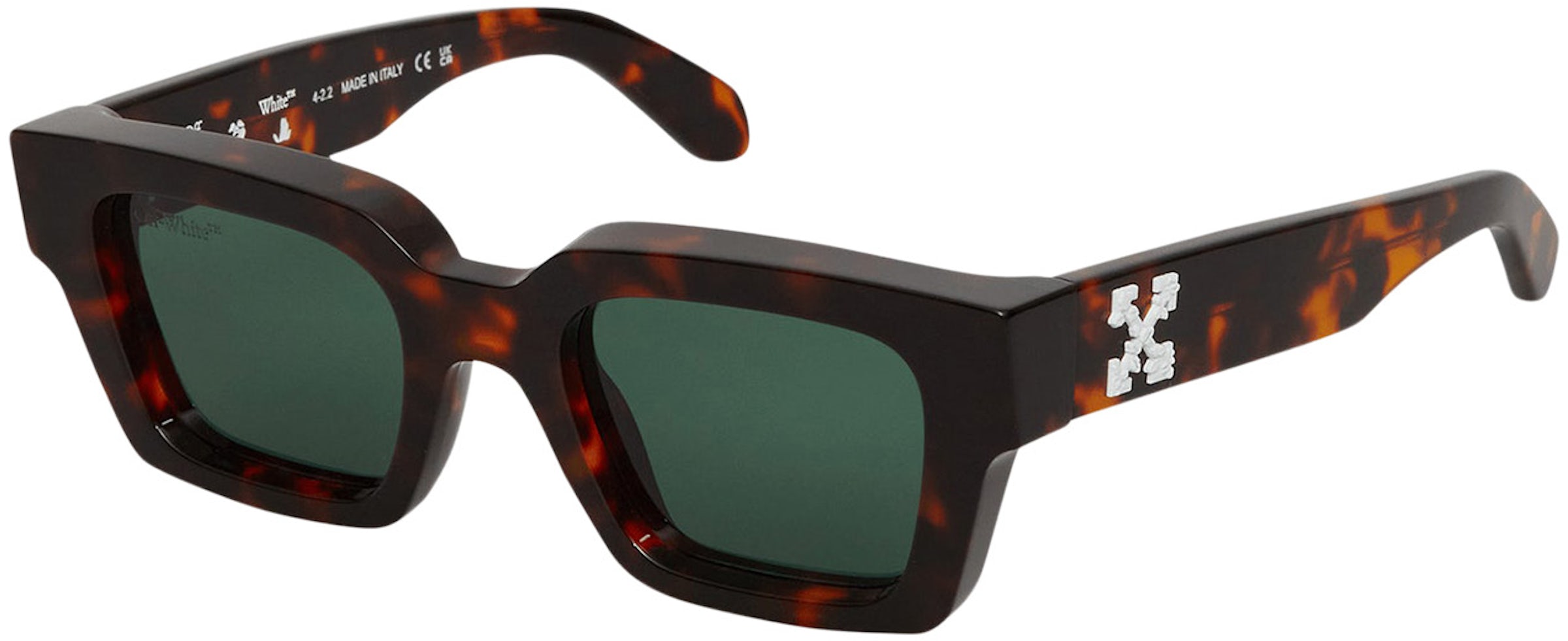 OFF-WHITE Virgil Square Frame Sunglasses Brown Turtleshell/Havana Green -  FW22 - US
