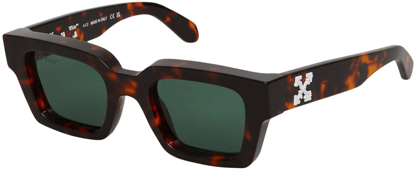 OFF-WHITE Virgil Square Frame Sunglasses Black/White/Grey  (OMRI012R21PLA0011001) Men's - US