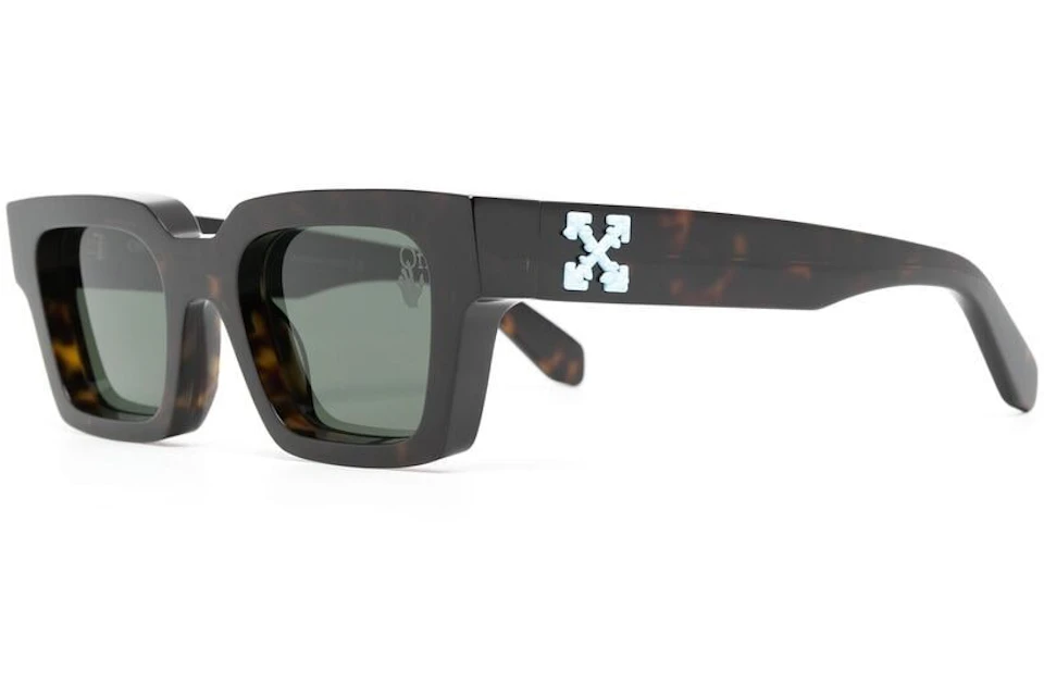 Off-White Virgil Square Frame Sunglasses Havana Brown/White/Grey