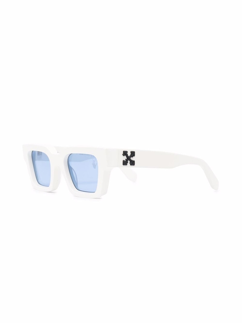 OFF-WHITE Virgil Square Frame Sunglasses White/Blue ...