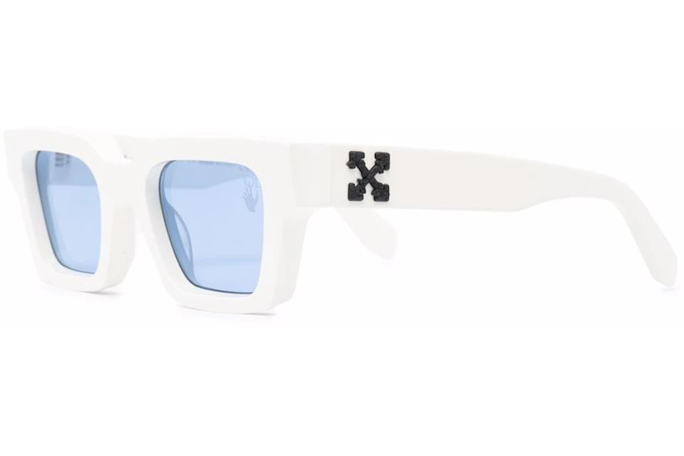 Off-White Virgil Square Frame Sunglasses White/Blue