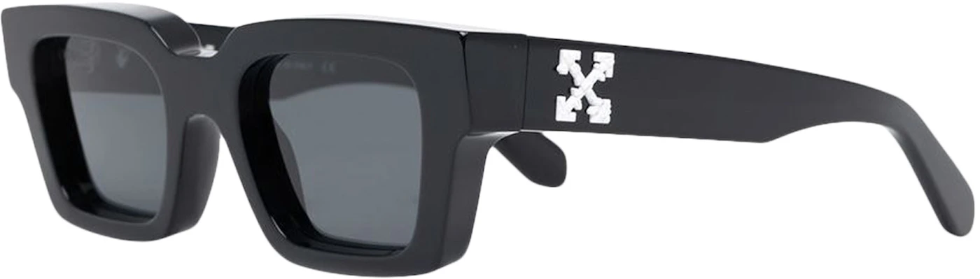 OFF-WHITE Virgil Black Grey Square Sunglasses With Box OERI008