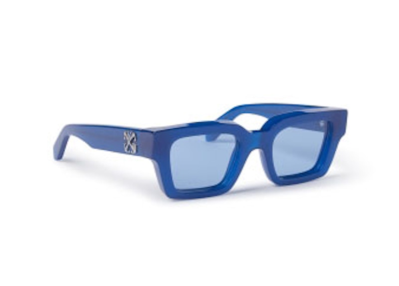 Pre-owned Off-white Offwhite Virgil Square Sunglasses /light (oeri126s24pla0014540 In Blue/light Blue (oeri126s24pla0014