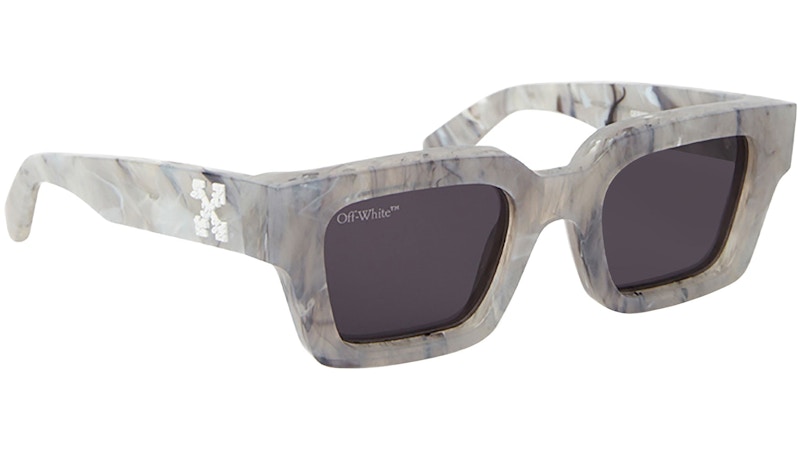 Pre-owned Off-white Offwhite Virgil Sunglasses In Marble (oeri008c99pla0010807) In Gray