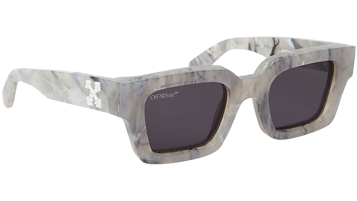Pre-owned Off-white Virgil Sunglasses Marble (oeri008c99pla0010807)