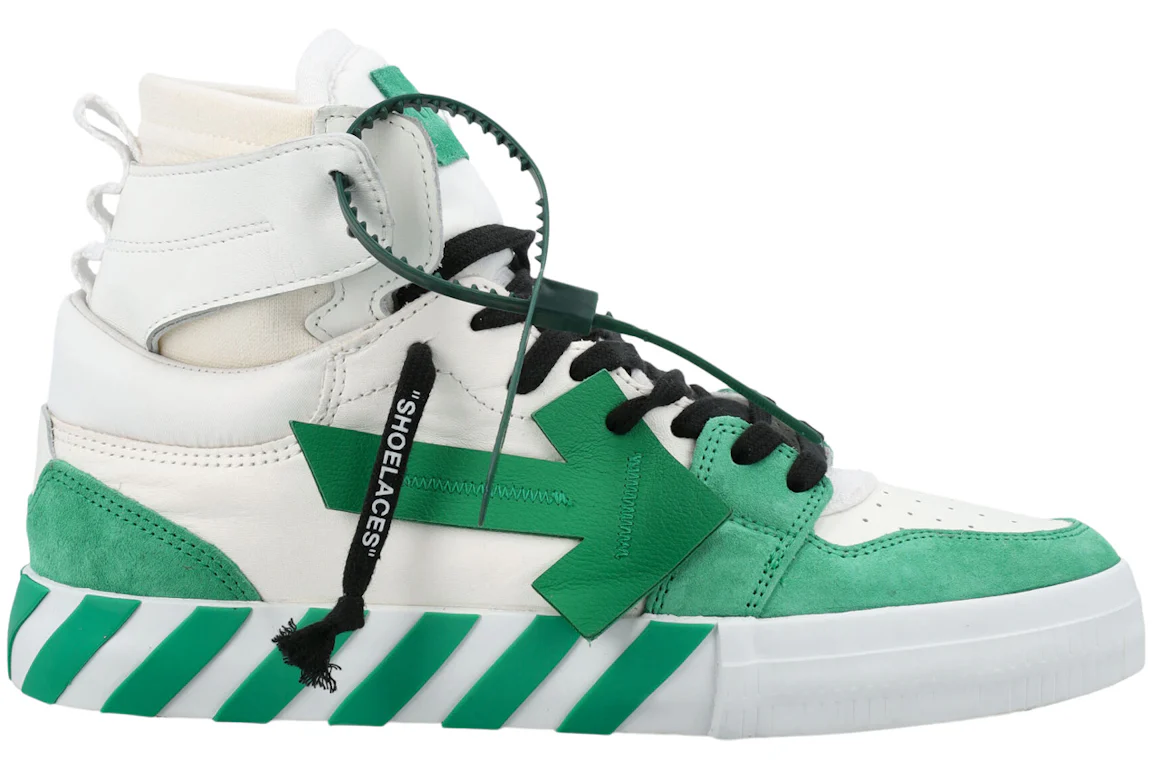 OFF-WHITE Vulc High White Green Men's - OMIA225F22LEA0010155 - US