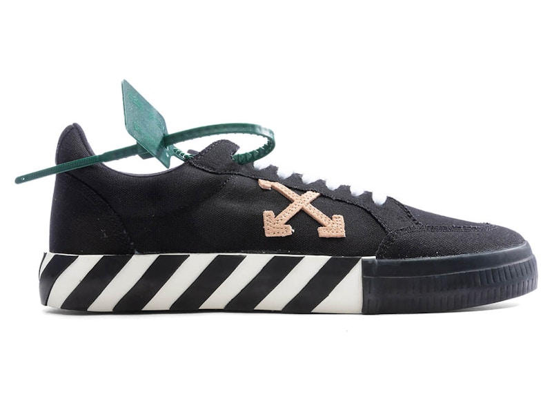 Pre-owned Off-white Men's Offwhite Vulc Low Sneakers In Black/sand