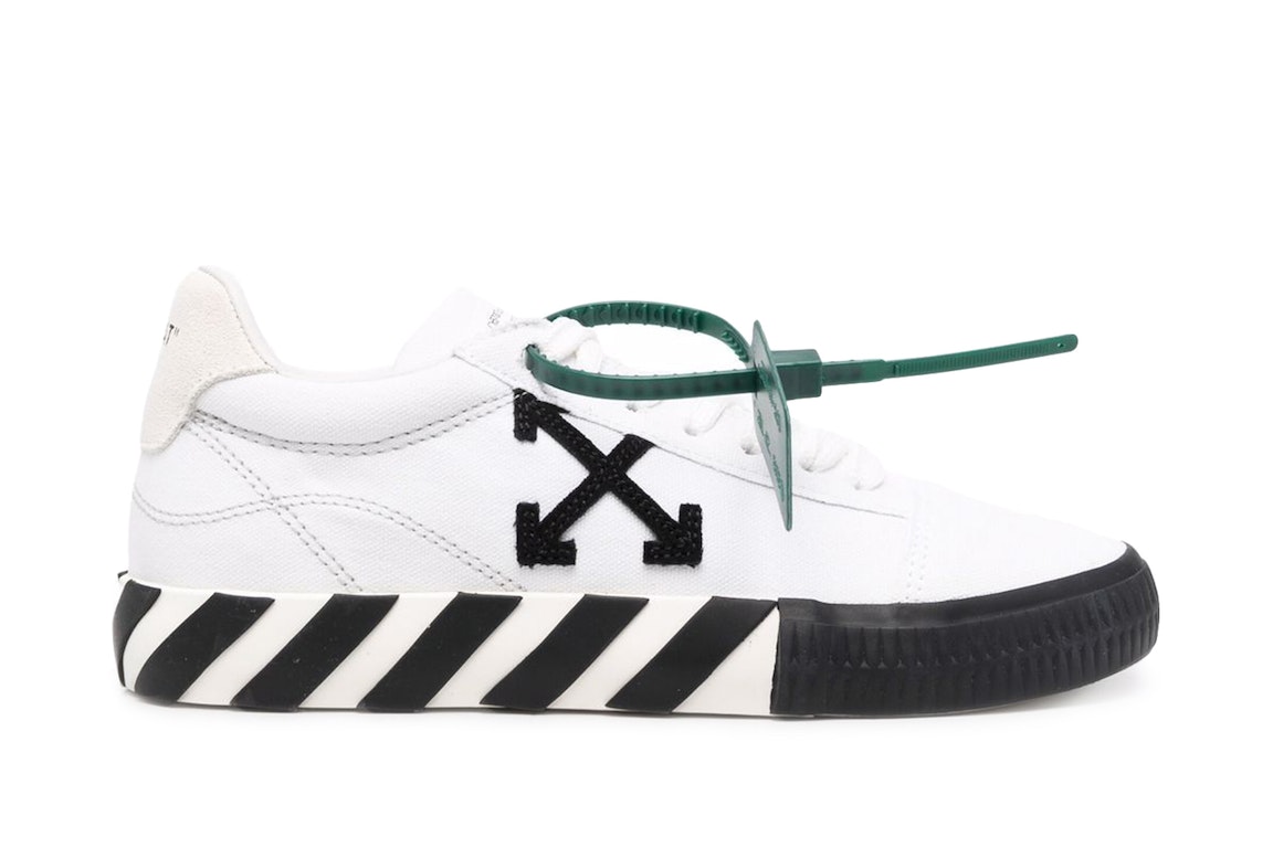Pre-owned Off-white Vulc Low Canvas White Black Ss22 (women's) In White/black