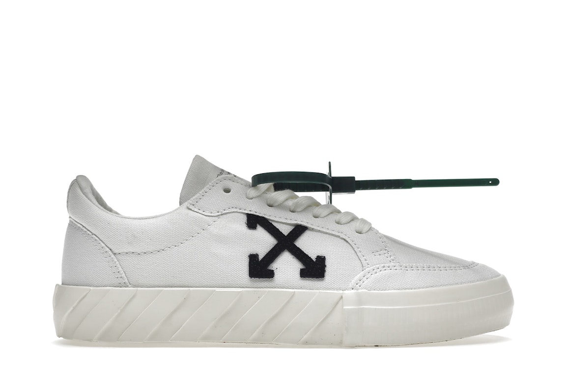 Pre-owned Off-white Vulc Low Canvas White Black (women's) (ss22) In White/black