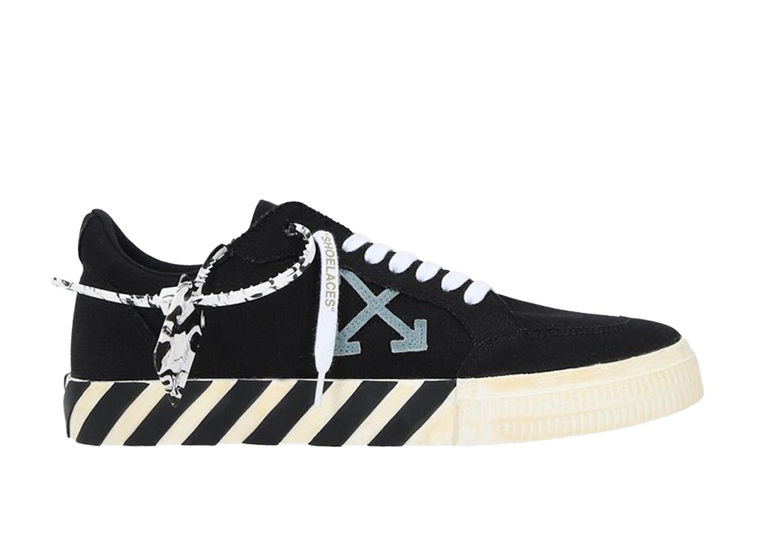 Pre-owned Off-white Vulc Low Eco Canvas Black White Blue In Black/white/blue