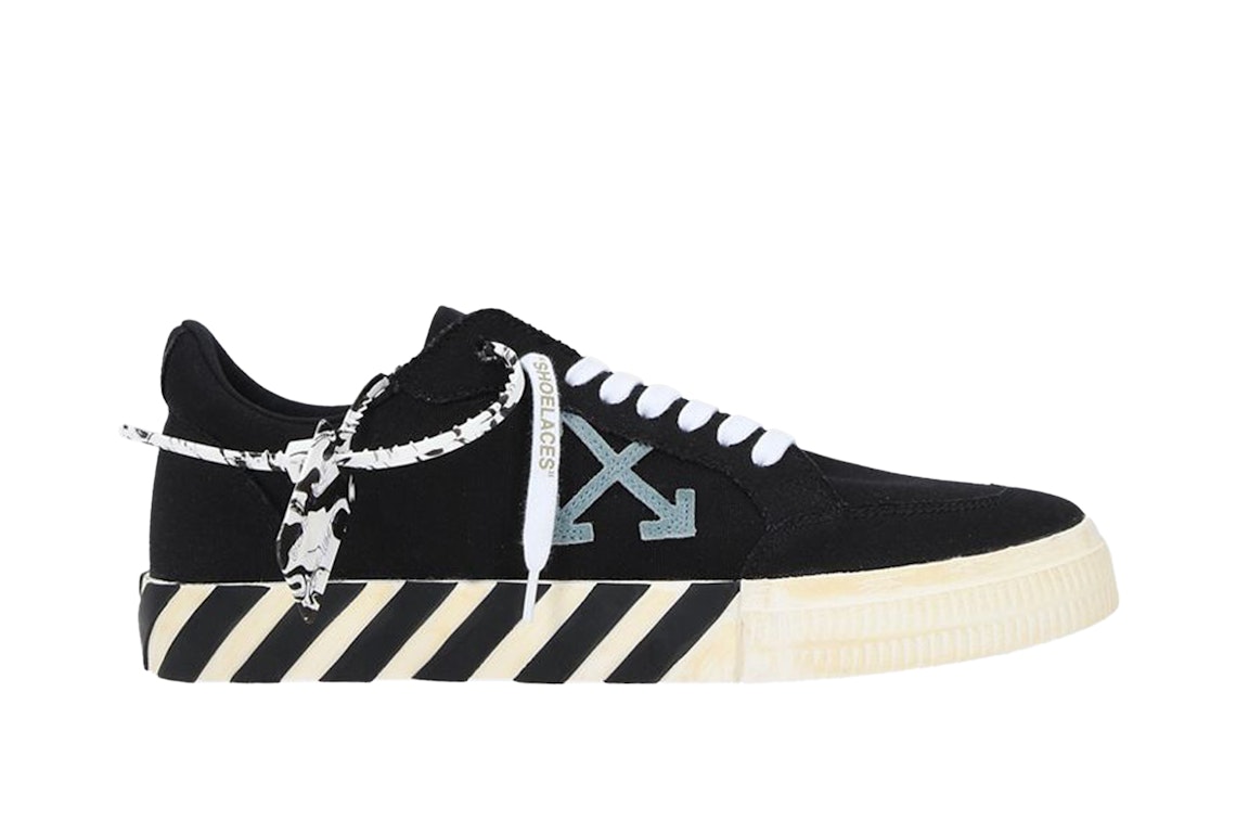 Pre-owned Off-white Vulc Low Eco Canvas Black White Blue In Black/white/blue