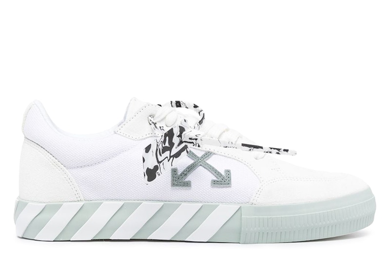 OFF-WHITE Vulc Low Eco Canvas Suede White Sage Green Men's