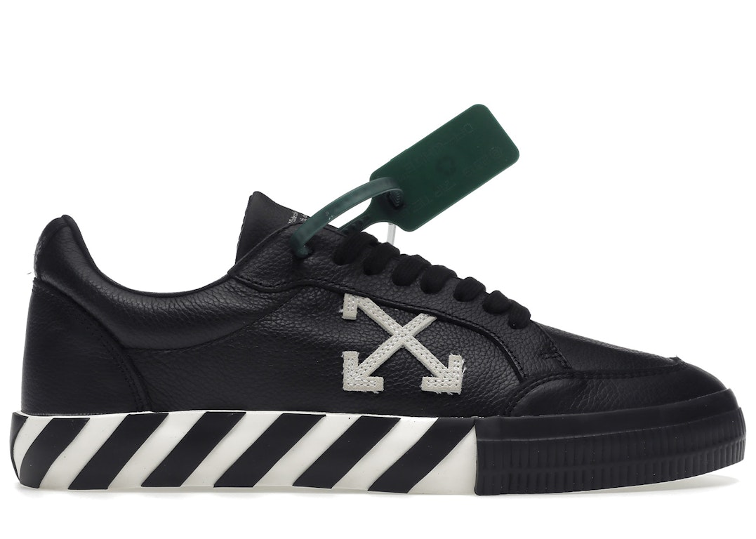 Pre-owned Off-white Vulc Low Leather Black White Ss22 In Black/white