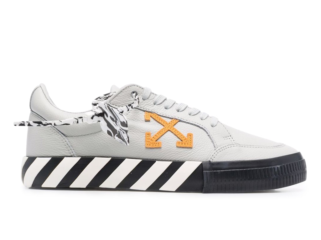 Pre-owned Off-white Vulc Low Leather Light Grey Yellow In Light Grey/yellow
