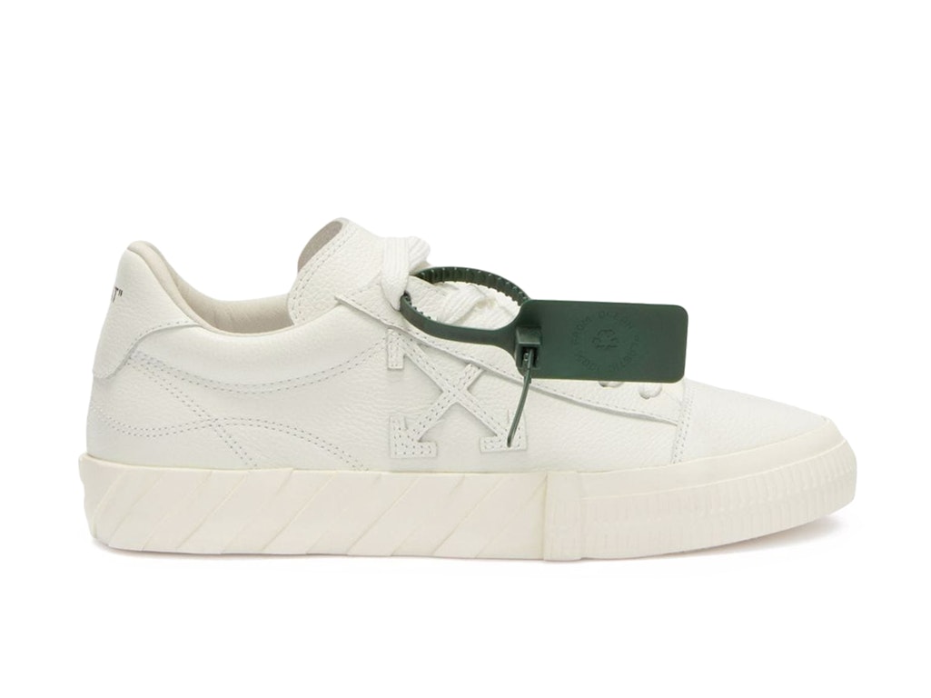 Pre-owned Off-white Vulc Low Leather White White (women's) In White/white