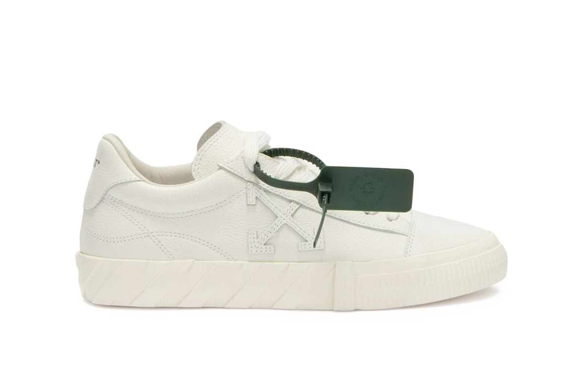 Pre-owned Off-white Vulc Low Leather White White (women's) In White/white
