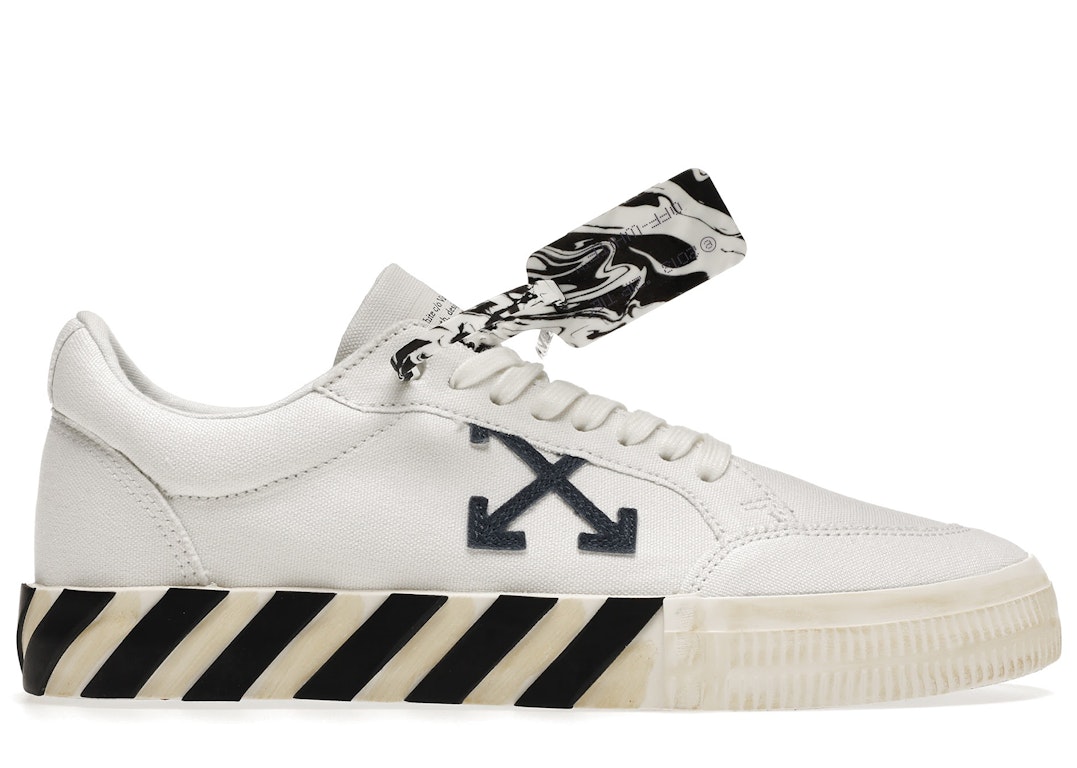 Pre-owned Off-white Vulc Low Navy Arrow In White/black/navy
