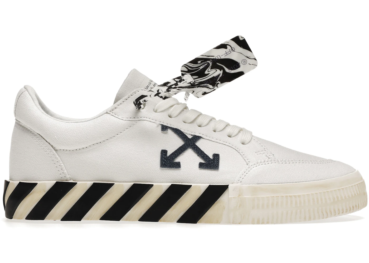 OFF-WHITE Vulc Low Navy Arrow Men's OMIA085F21FAB0010146 US