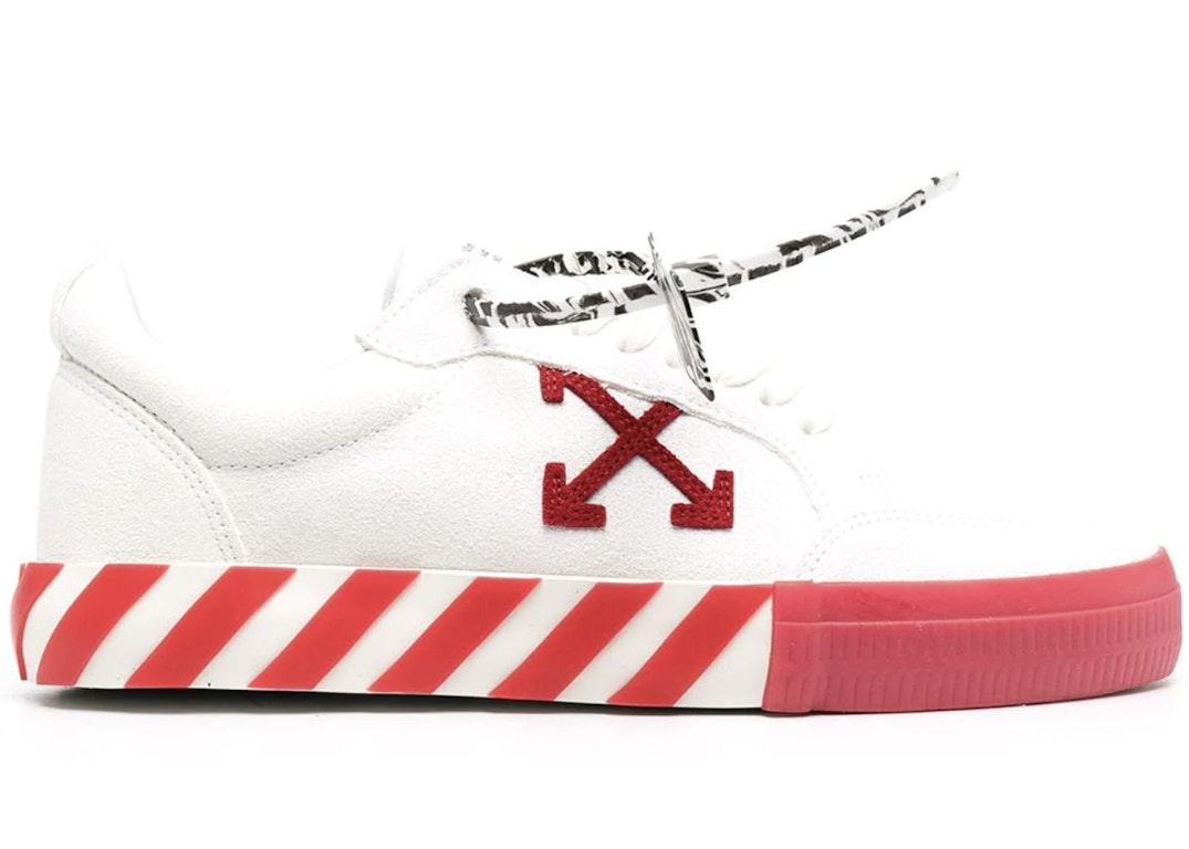 Pre-owned Off-white Vulc Low Red Arrow In White/red