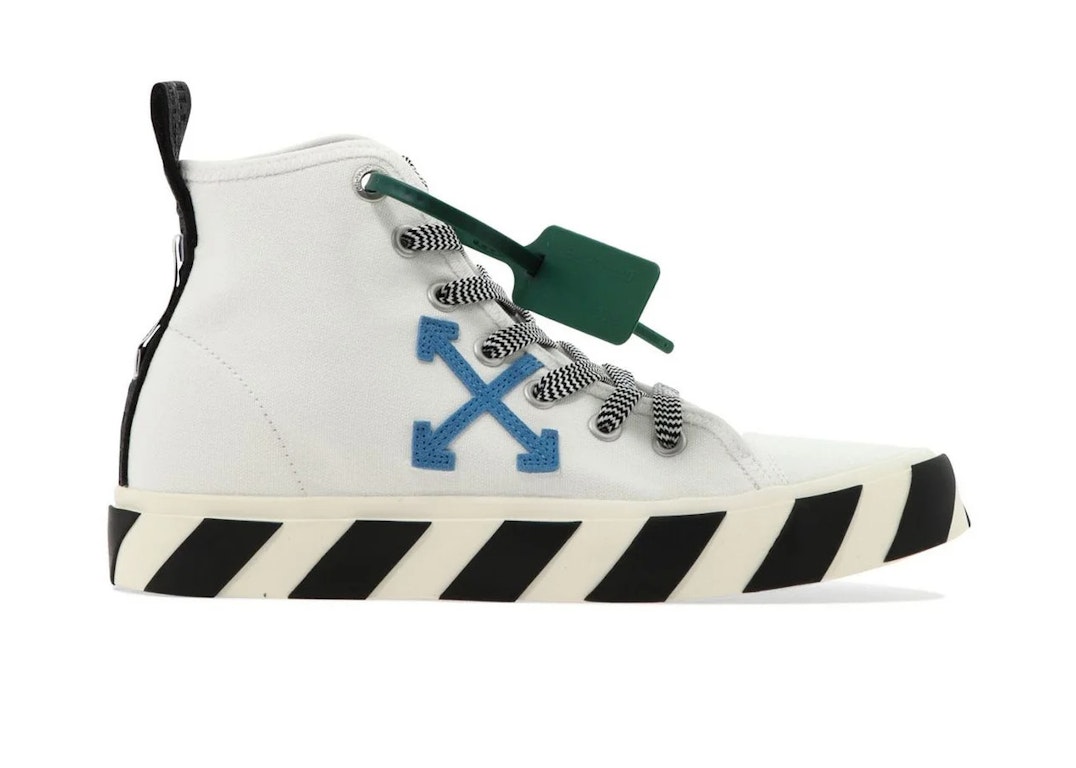 Pre-owned Off-white Vulc Mid White Blue In White/blue