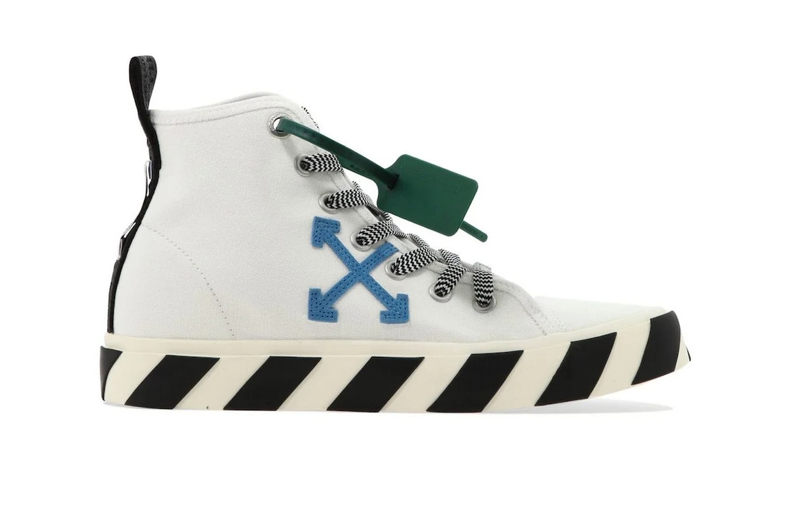 Pre-owned Off-white Vulc Mid White Blue In White/blue