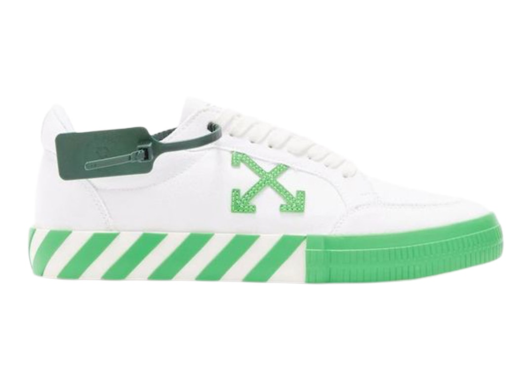 Pre-owned Off-white Vulc Low White Fluo Green In White/fluo Green