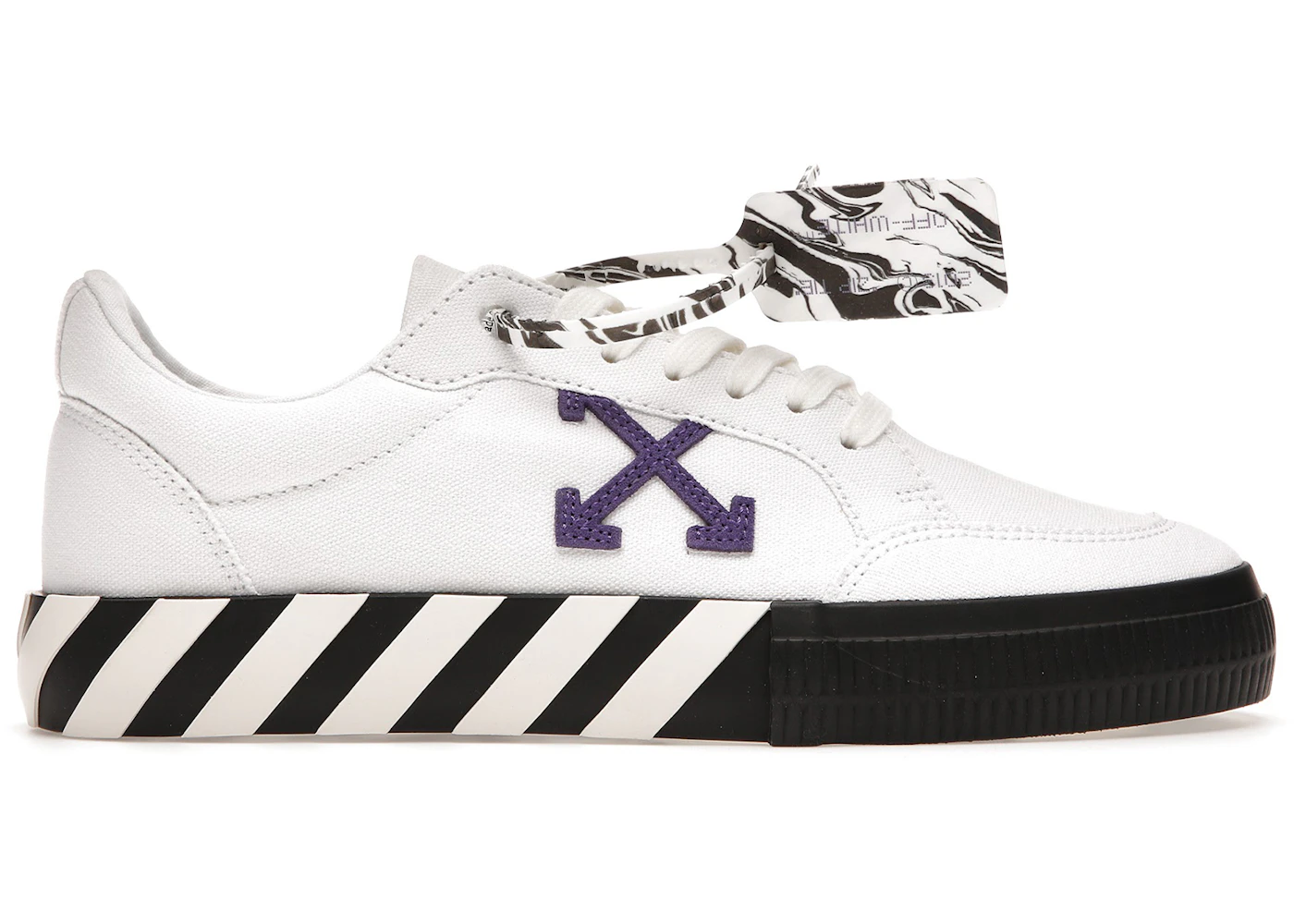 White Shoes Off White Vulc Low Black Purple Sepatu Off White Vulc