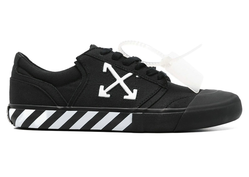 Pre-owned Off-white Men's Off Off Vulc Undercut Low Canvas Sneakers In Black/white In Multi