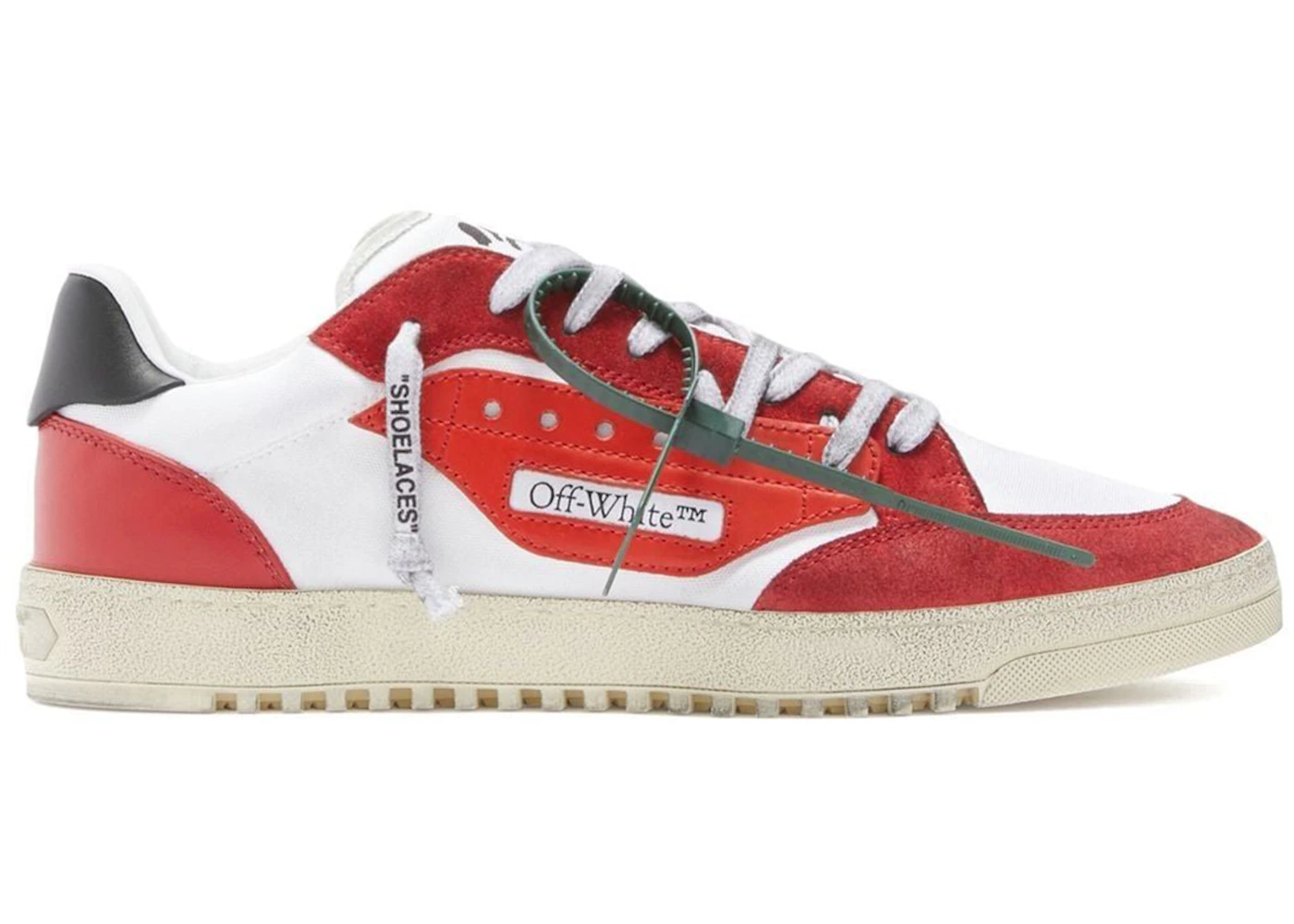 OFF-WHITE Vulcanized 5.0 Low Top Distressed White Red Black Men's ...